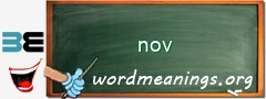 WordMeaning blackboard for nov